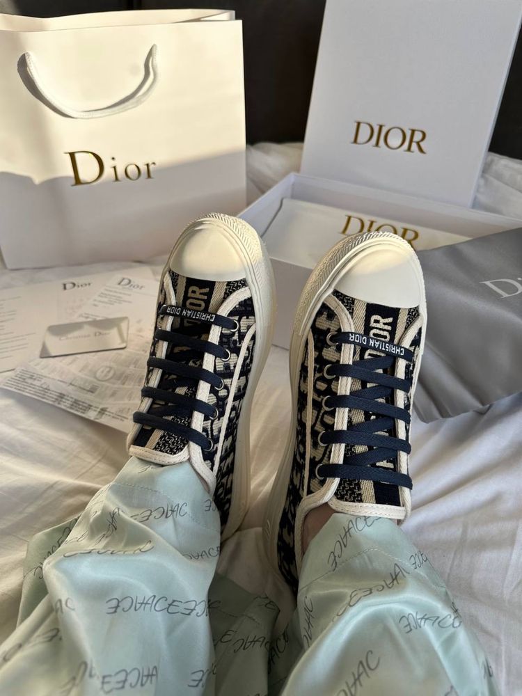 Buty Christian Dior low deep blue