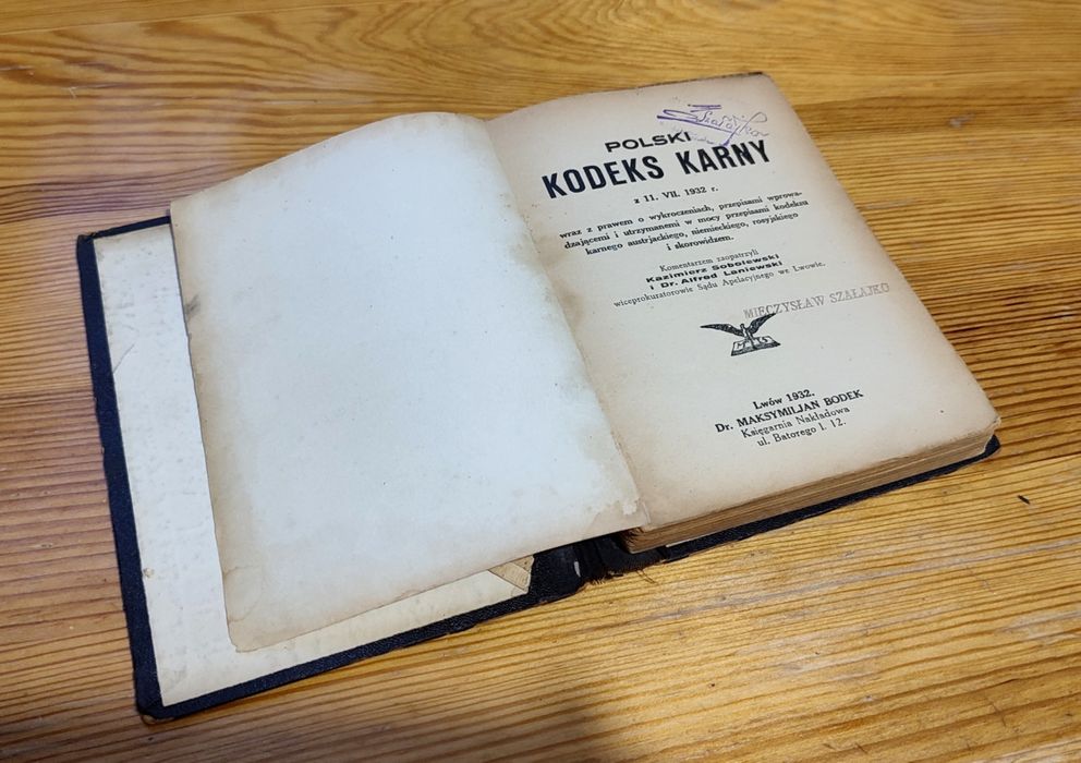 Polski Kodeks Karny z 11.VII.1932 r., Lwów 1932 - ORYGINAŁ