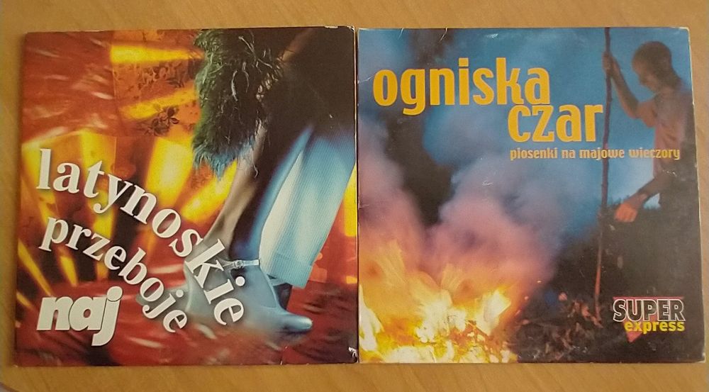 2 płyty  CD: 5 znanych przebojów latynoskich+10 piosenek ogniskowych