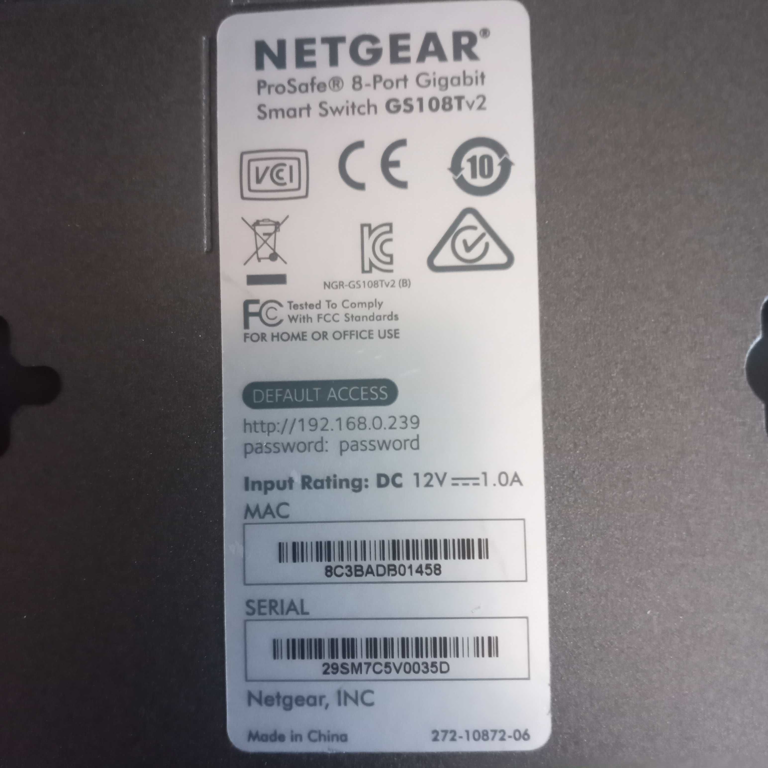 Коммутатор Netgear GS108T (GS108T-300PES)