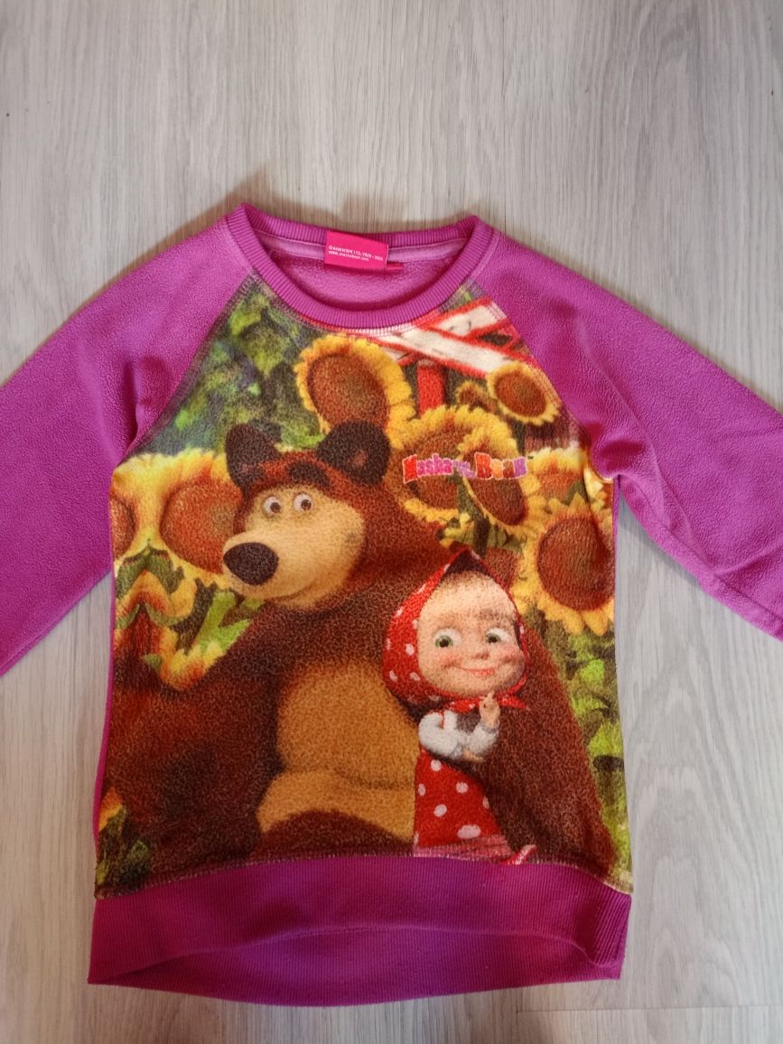 Zestaw 5 bluz, sweterek roz 116-122 Disney,primark