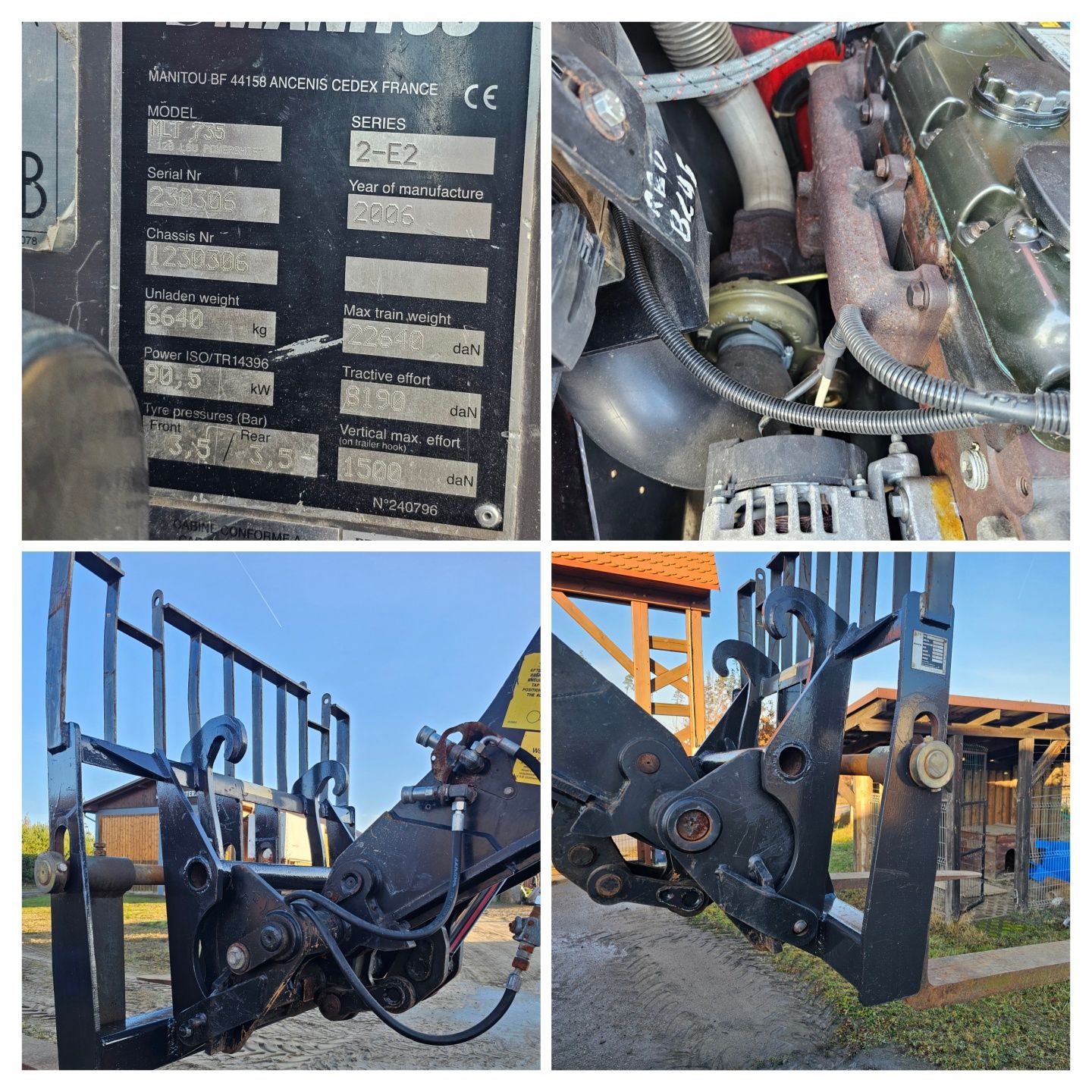Manitou 735 klima joystick multi ładowarka teleskopowa (JCB) widły