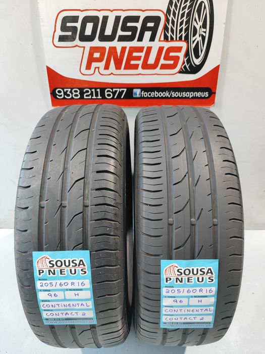 2 pneus semi novos continental 205-60R16 - Oferta da entrega