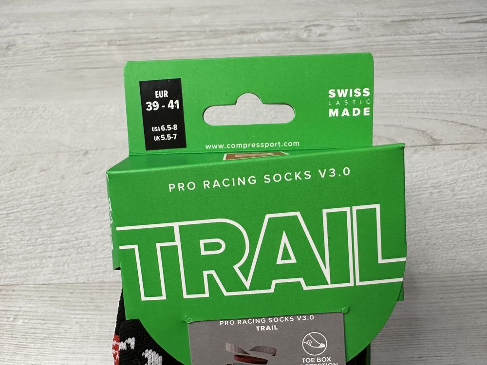 Шкарпетки Compressport Pro Racing Socks v3 Trail Black/Red T2