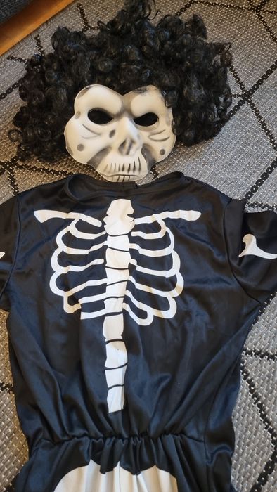 Strój kościotrup 7 8 lat halloween