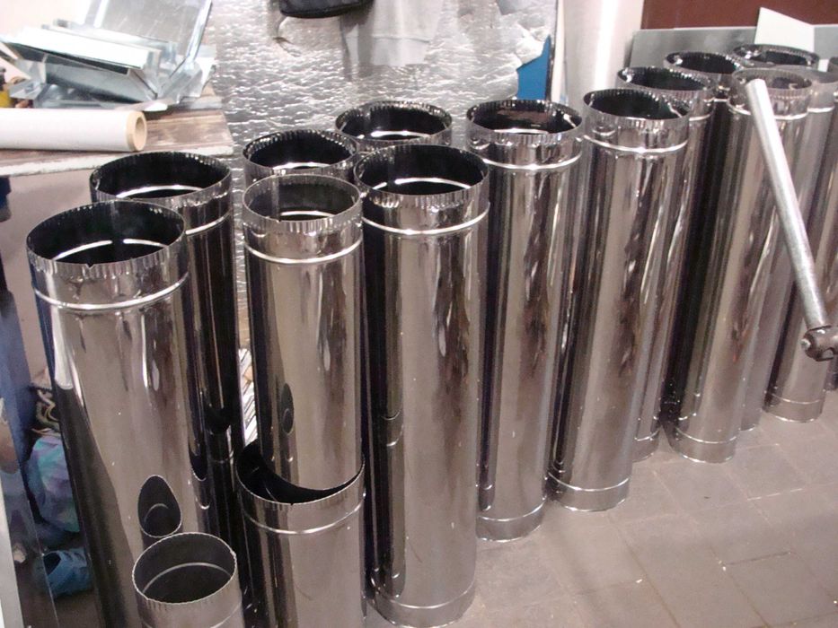 Дымоход утеплённый. Труба для буржуйки. Сэндвич. Труба нерж ф130