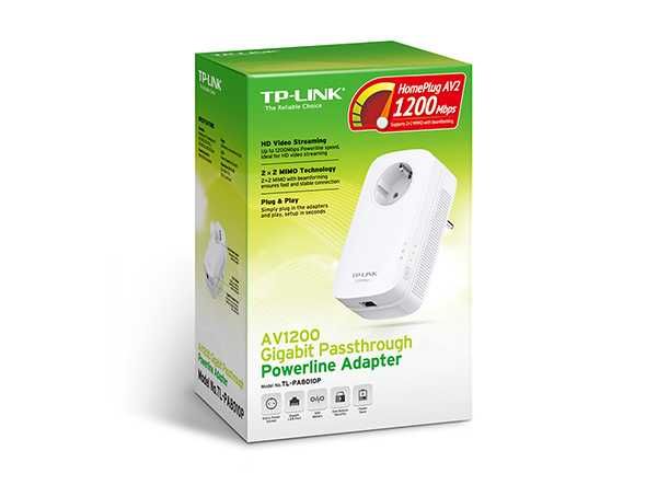 TP-LINK Powerline TL-PA8010P AV1200 Adaptador como Novo