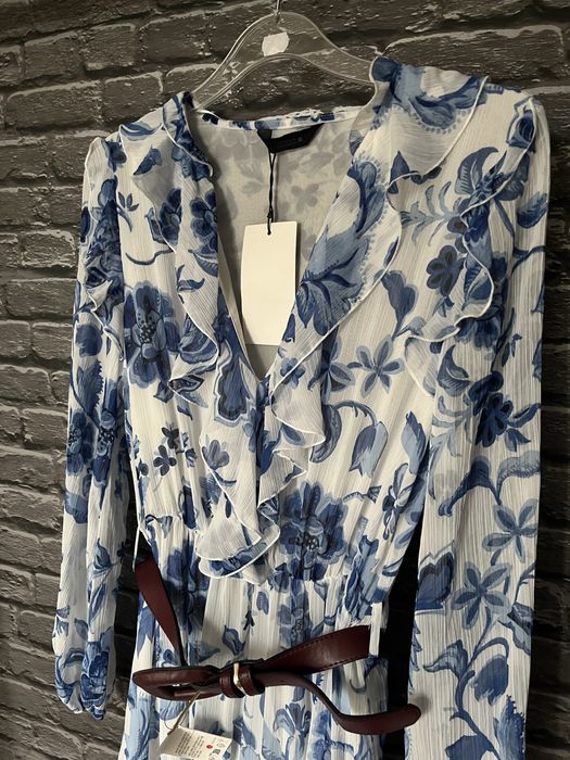 Sukienka falbanki midi Zara r M