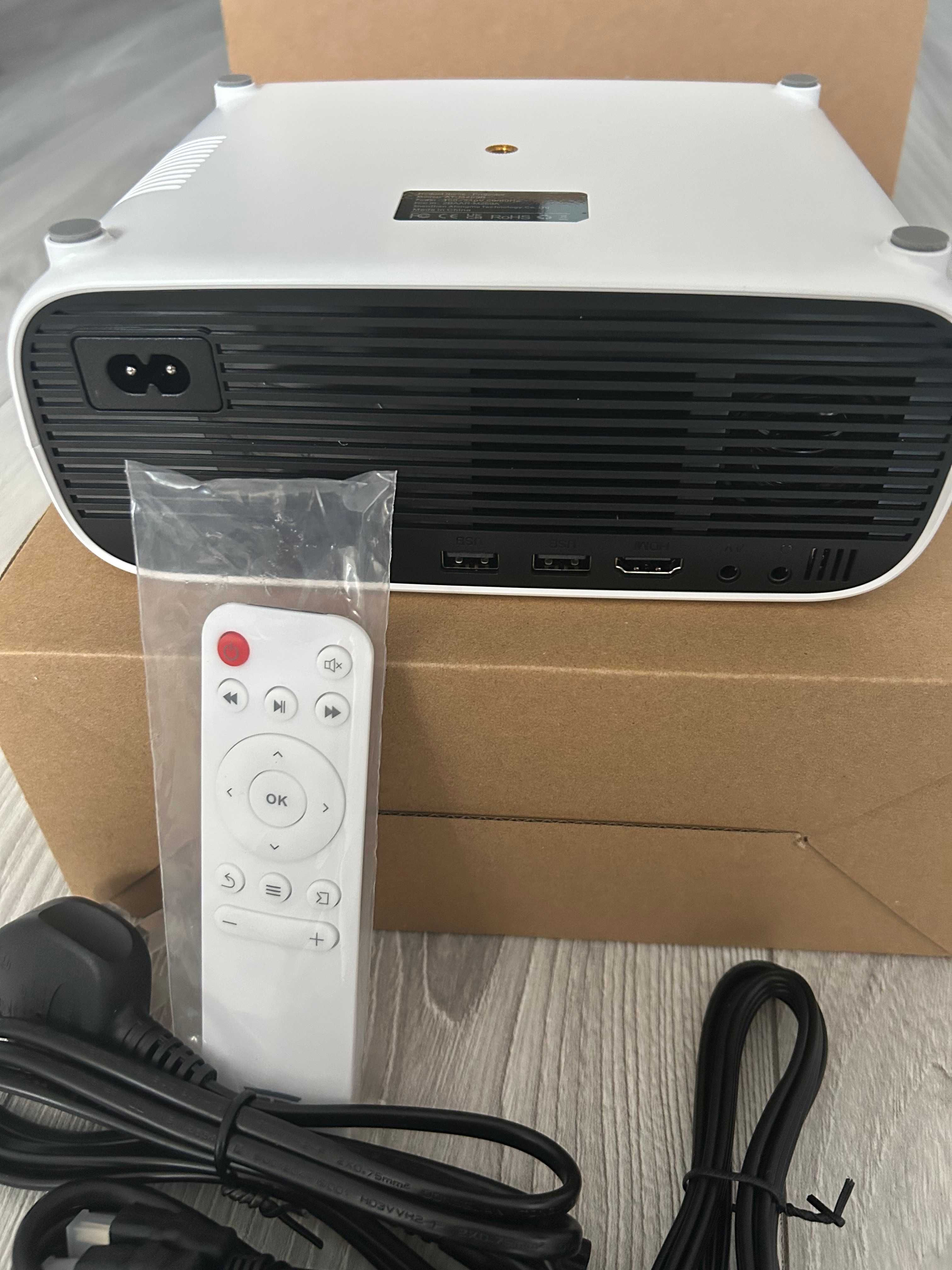 Projektor z WiFi i Bluetooth, Full HD 1080pB z głośn. iOS/AndroID/LAPT