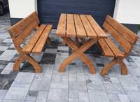 Meble ogrodowe drewniane. 200cm Stół i dwie ławki
