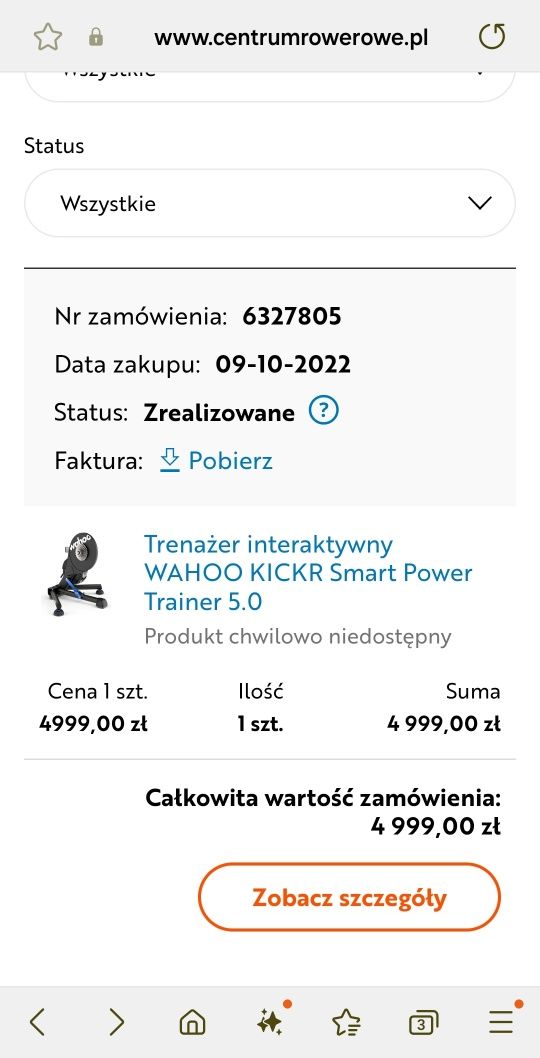 Trenażer Wahoo Kickr V5