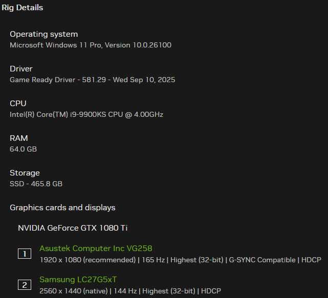 PC 64GB RAM i9 9900KS