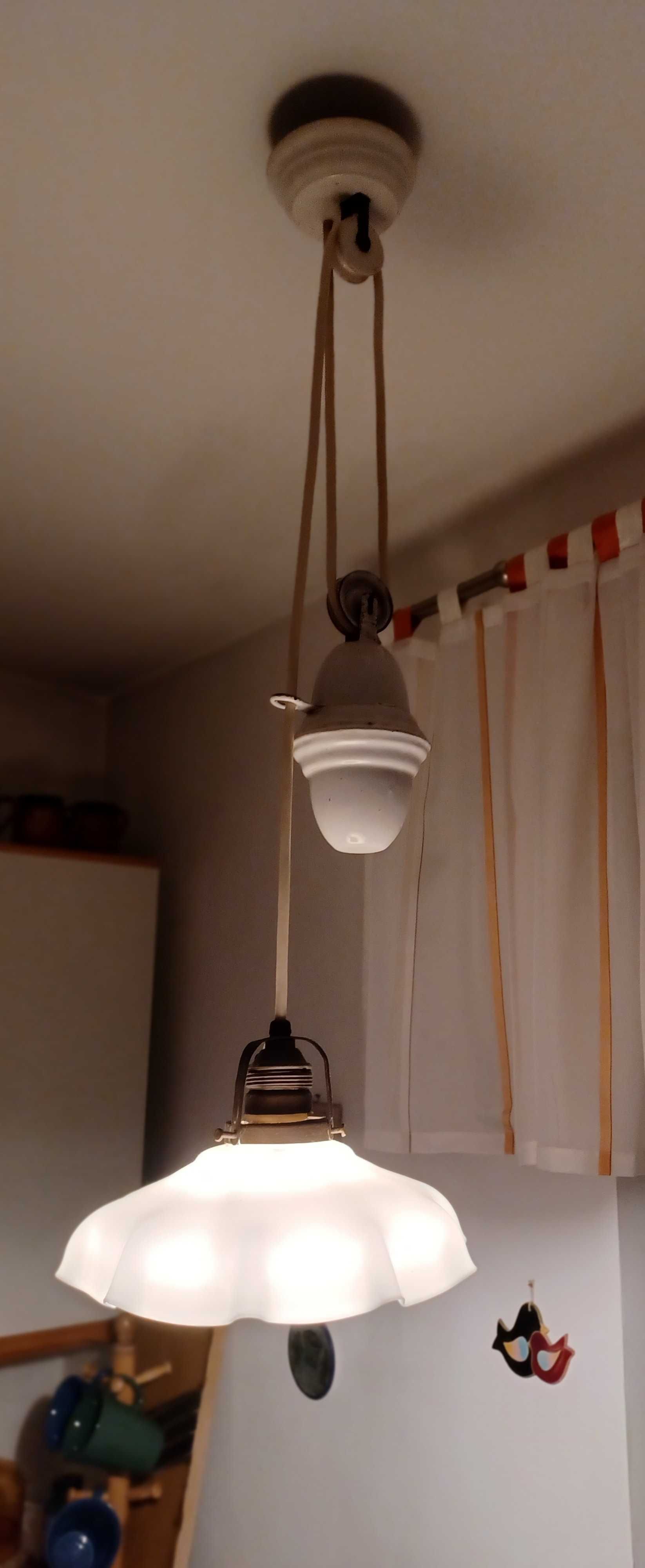 Lampa okres miedzy wojenny unikat porcelana