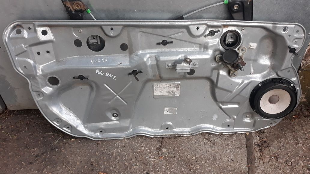 VW Polo 9N, mechanizm szyby manualny,lewy przod,3-drzwi