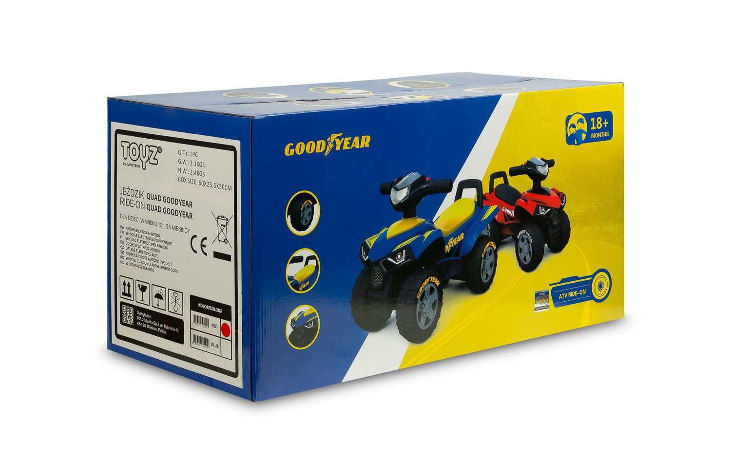 Quad Jeździk Pchacz Auto autko dla dzieci GOODYEAR