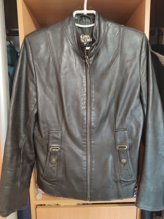 Продам кожаный пиджак женский