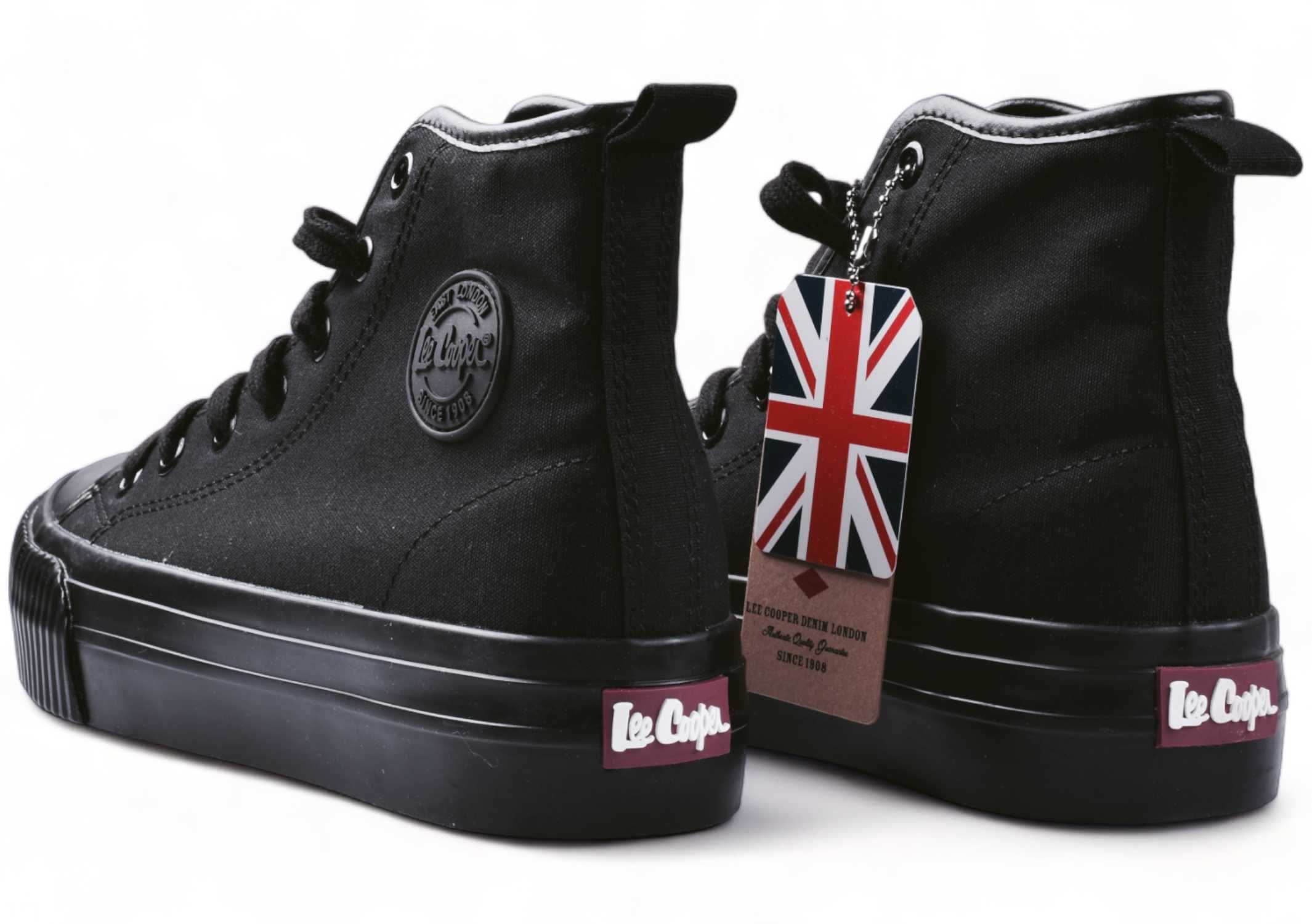 Buty Damskie Lee Cooper Trampki Platforma za kostkę -2134 r.40 CZARNE