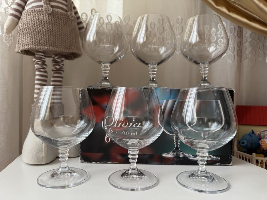 Бокалы Bohemia для бренди, коньяка, ликера. Рюмки Богемия