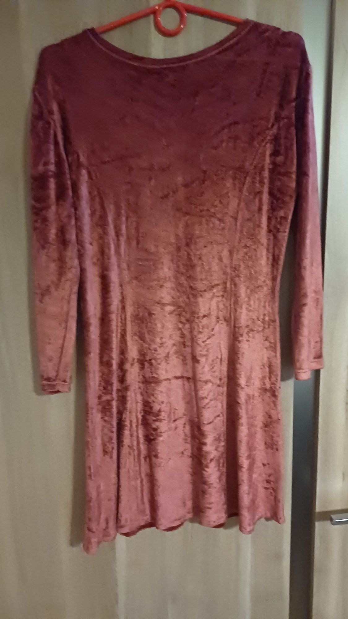 Sukienka morelowo-różowa S