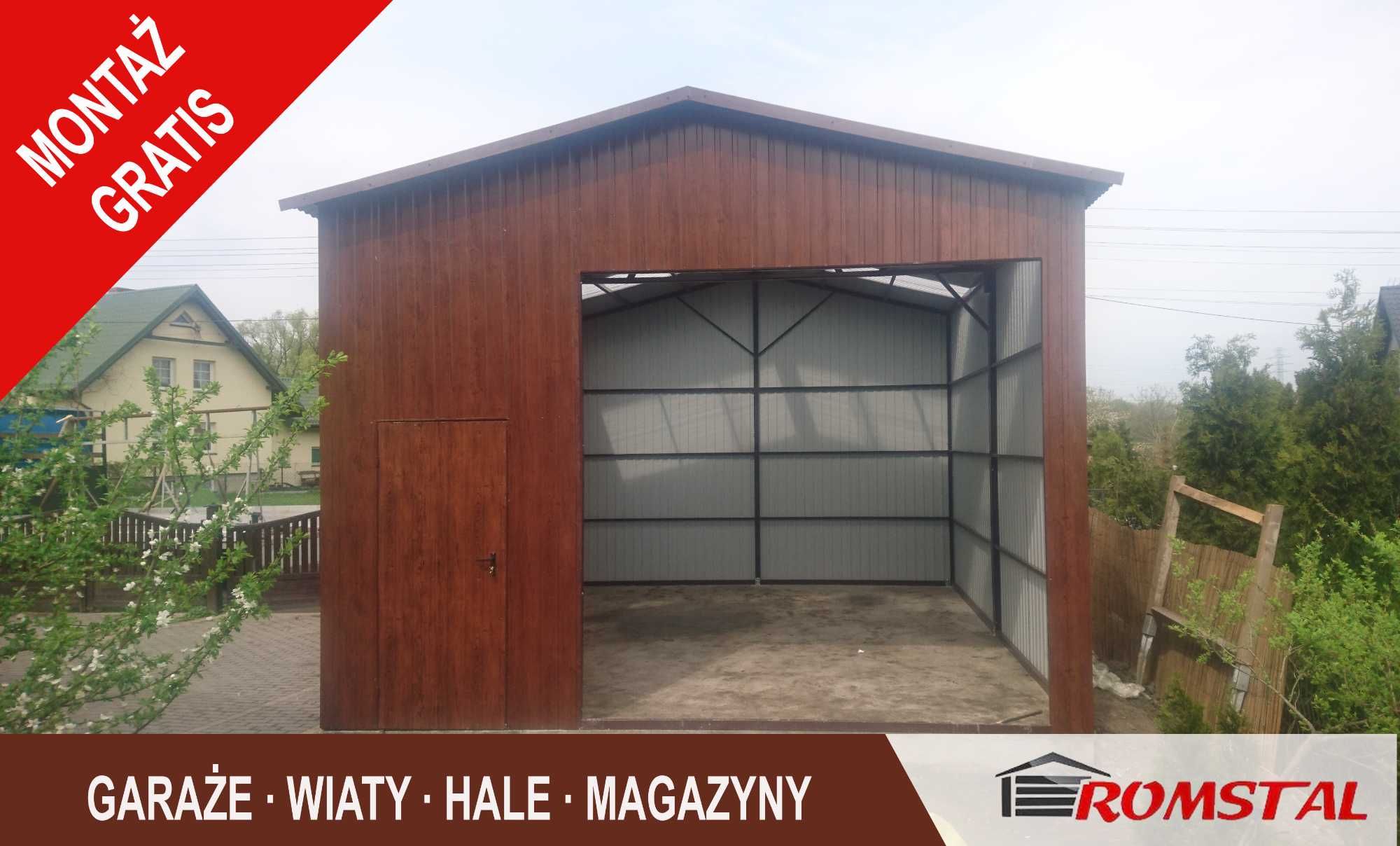 Garaż BLASZANY  Drewnopodobny 5x7 - Magazyn , Hala - WITA  - Romstal