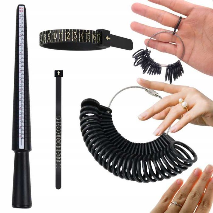 Miarki Jubilerskie do mierzenia Pierścionków Obrączek Palców Zestaw