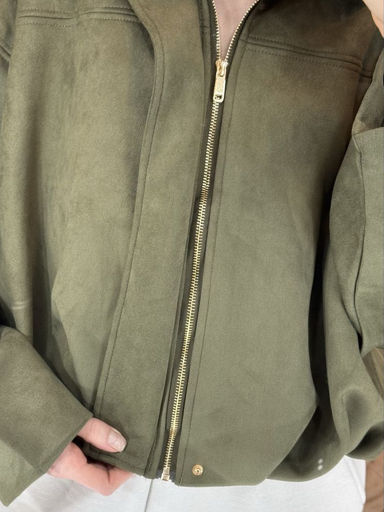 Трендовий замшевий бомбер куртка Zara 4344/155/533