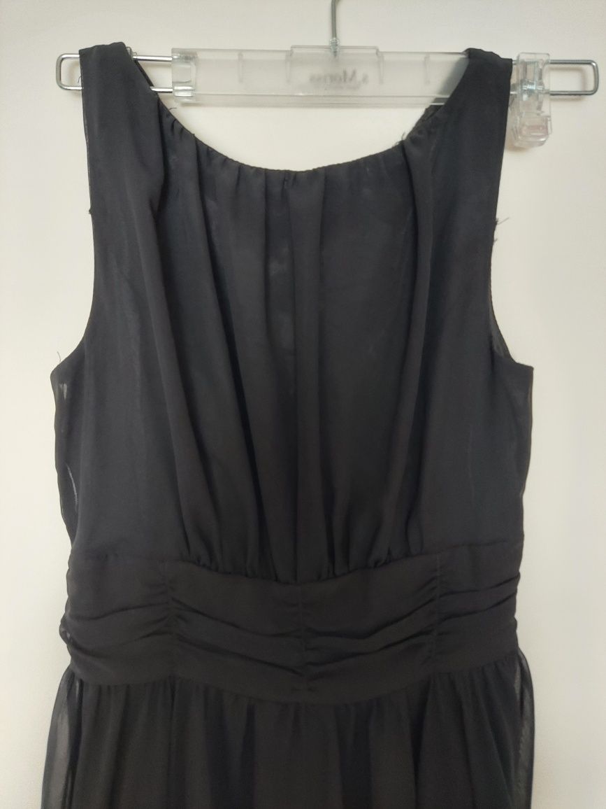Czarna Elegancka sukienka Swing S bdb