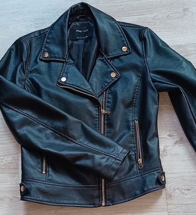 Kurtka katana ala skóra czarna rozm S 36