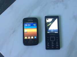 Рабочие мобильные телефоны на 2 симки с акб. Цена за оба
