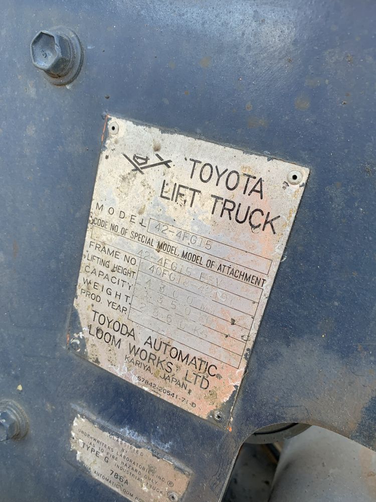 Wózek widłowy toyota benz-gaz