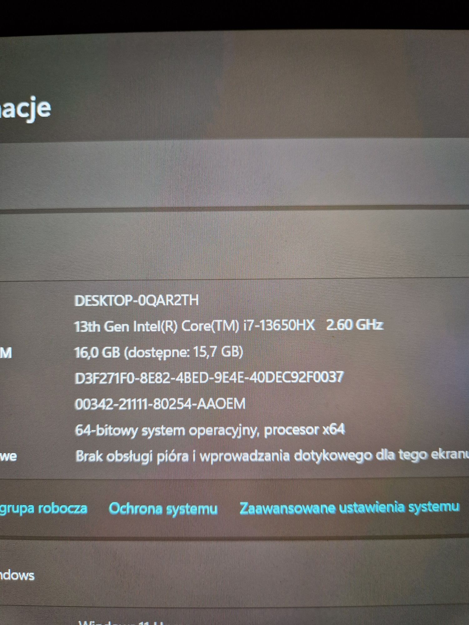 DELL G15 5530 i7-13th RTX 165hz Laptop komputer gamingowy GWARANCJA