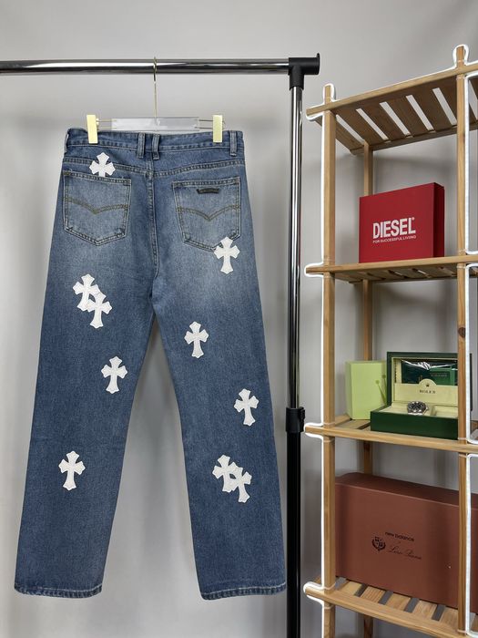 Блакитні Джинси Chrome Hearts | Хром Хартс ( 28 30 32 34 )