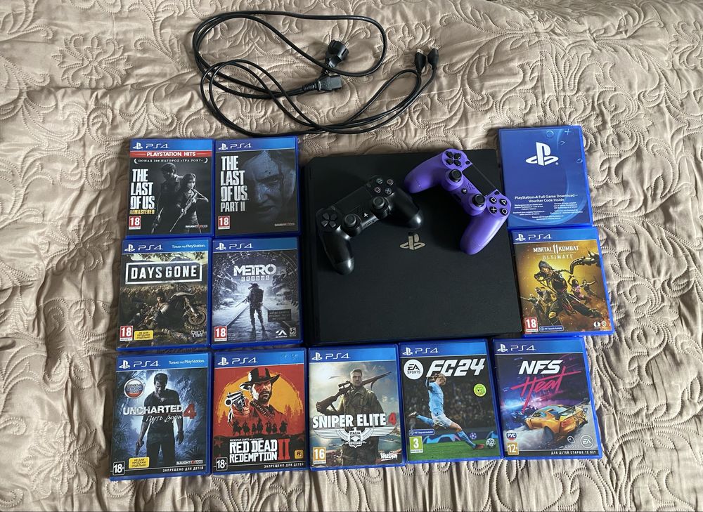 Ps4 pro 1tb + 10 ігор