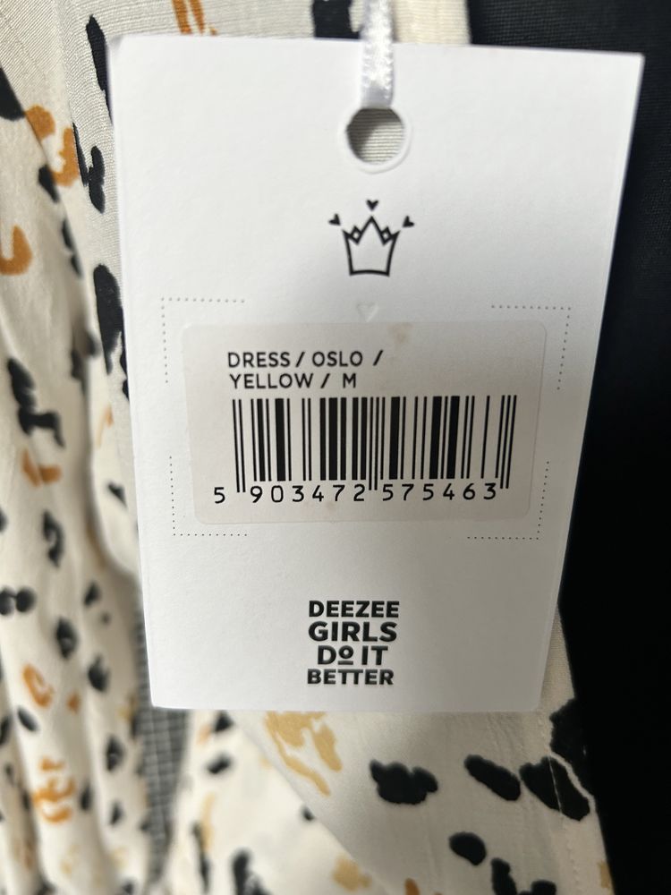 Sukienka deezee bez plecow print nowa M