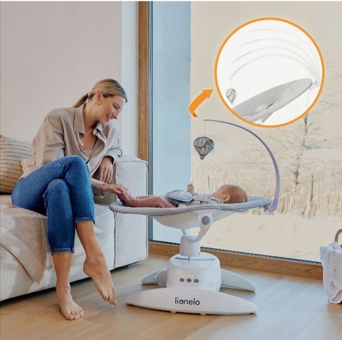Крісло гойдалка дитяче крісло качалка люлька качелька Lionelo Iris