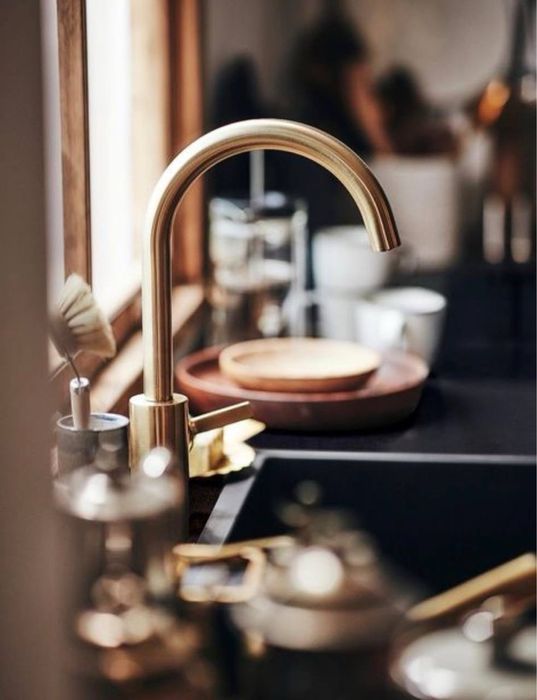 Золотий змішувач НОВИЙ колір латуні економний ікеа