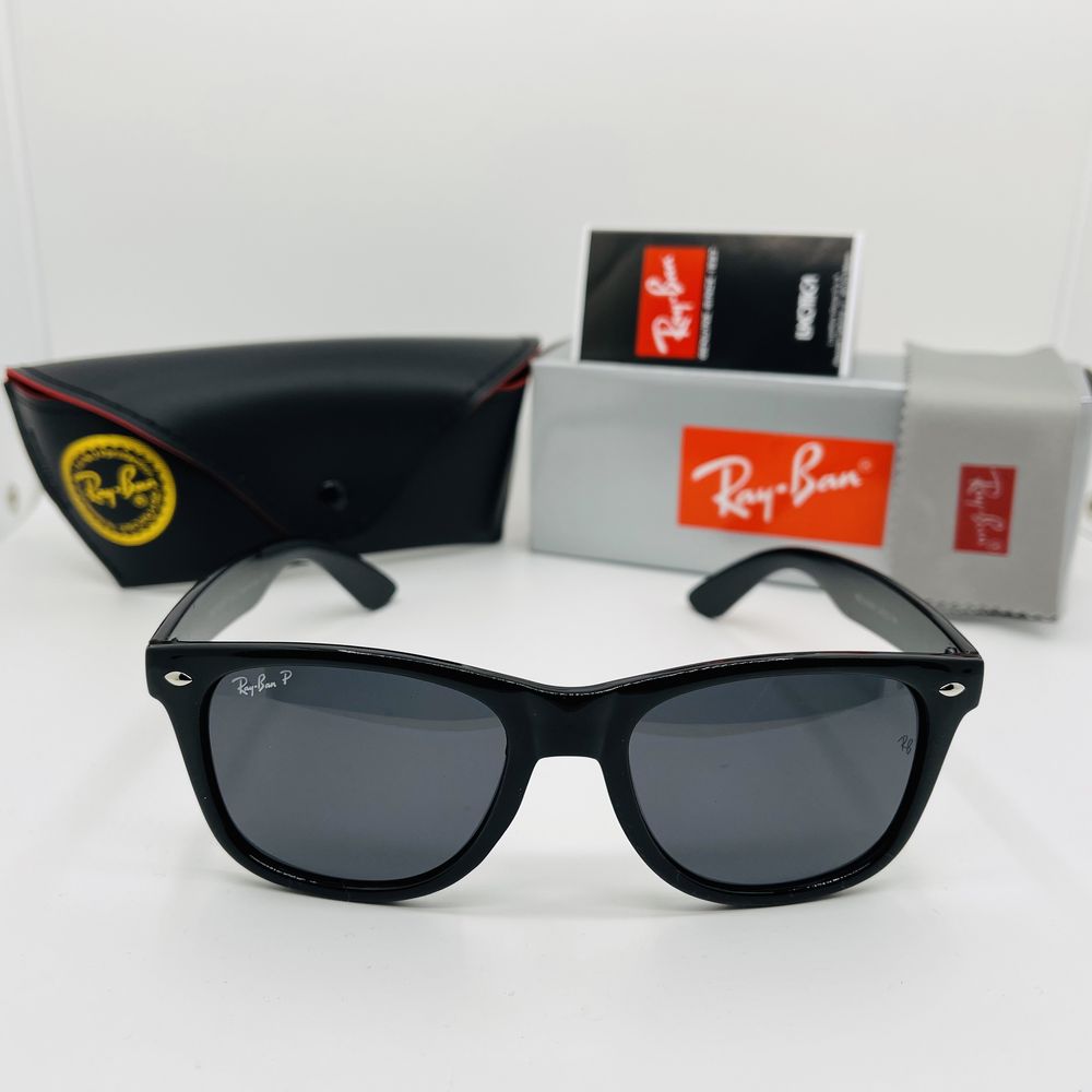 Поляризационные очки Ray Ban Wayfarer 2140P Glossy Black|Gray
