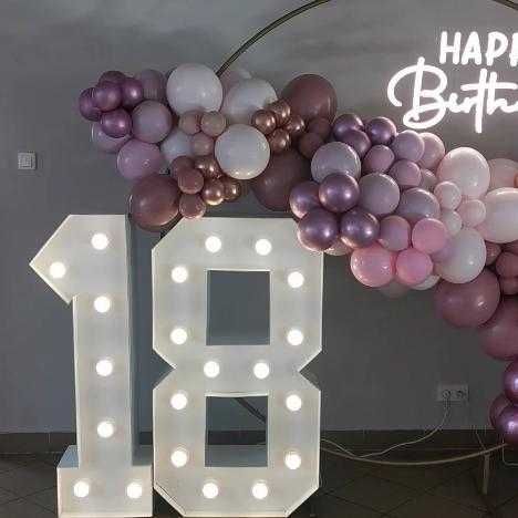 Cyfry led do dekoracji balonowej
