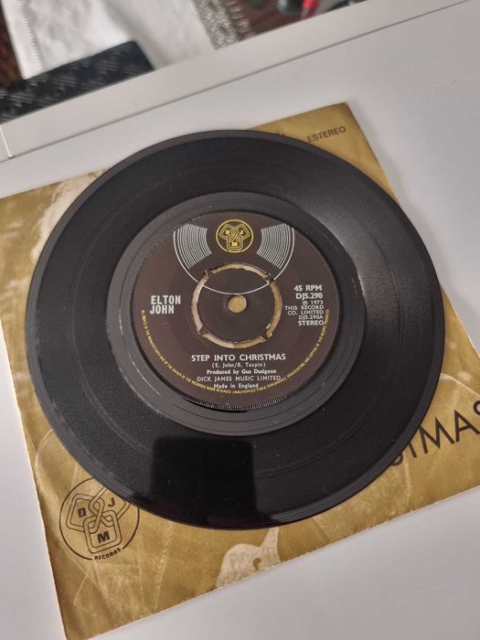 Disco Vinyl Elton John step into Christmas