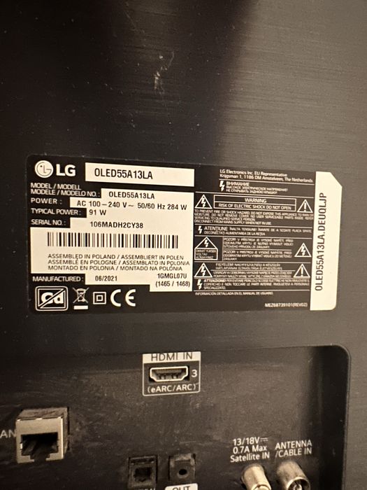 Telewizor LG OLED 55’ do naprawy lub na części