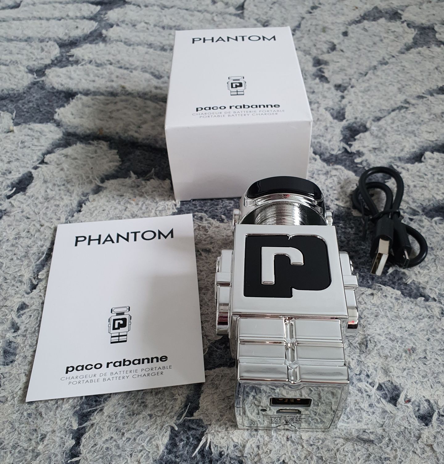 Powerbank Paco Rabanne Phantom, pojemność 2000mAh. Nowy.