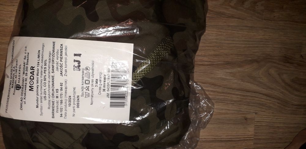 Mundur polowy letni Maskpol wzór 124 L/MON nowy.