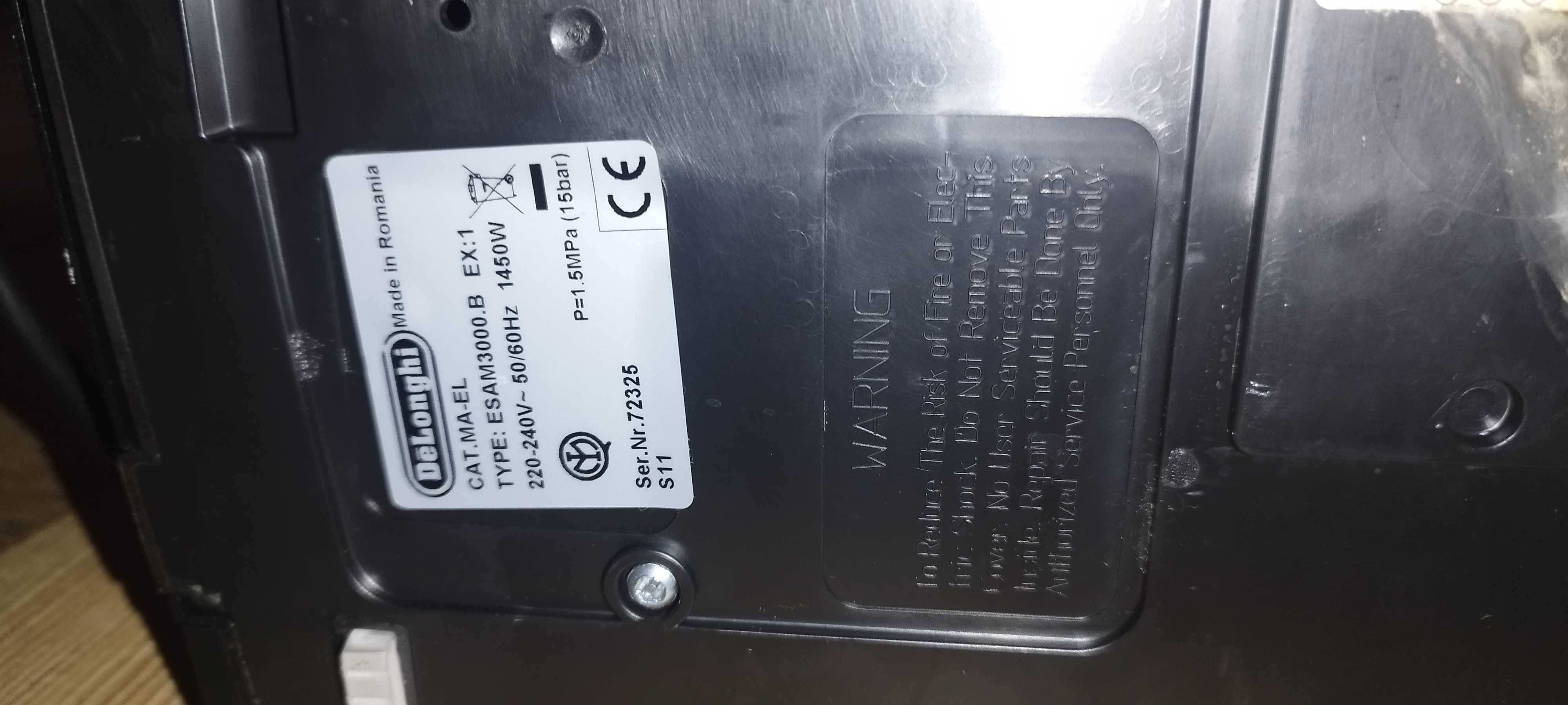 Ekspres do kawy DeLonghi uszkodzony