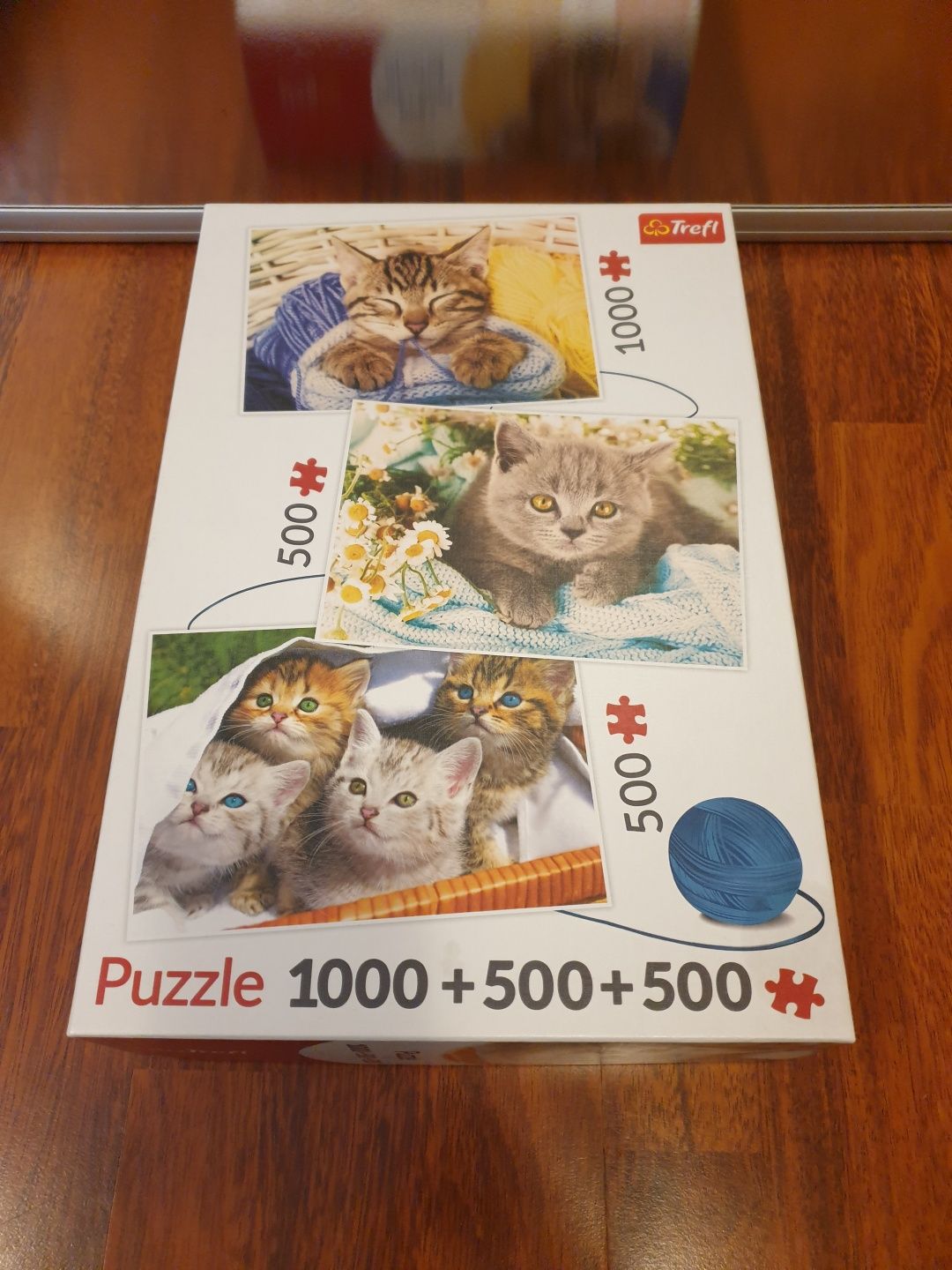 Trefl puzzle koty 1000 plus 500 plus 500 razem 2000