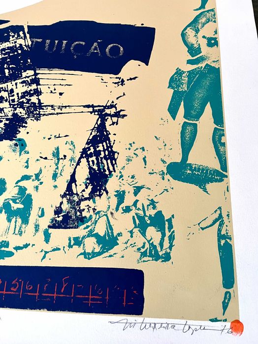 Serigrafia Gil Teixeira Lopes Prémio Nacional de Gravura 1976