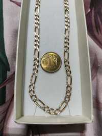 Śliczny złoty łańcuszek figaro pr.585 50cm 11.88 gr