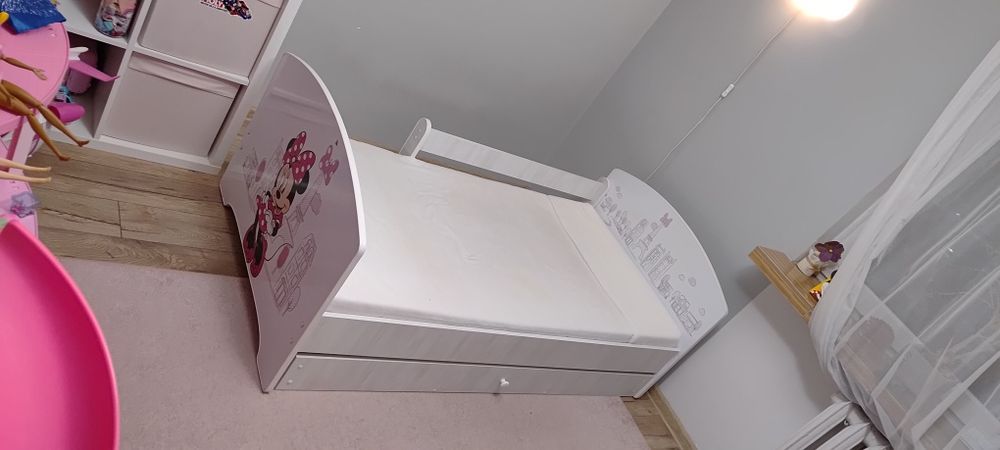 Łóżko dziecięce 160x80 z szufladą+materac Micki w Paryżu+2 czoła łóżka