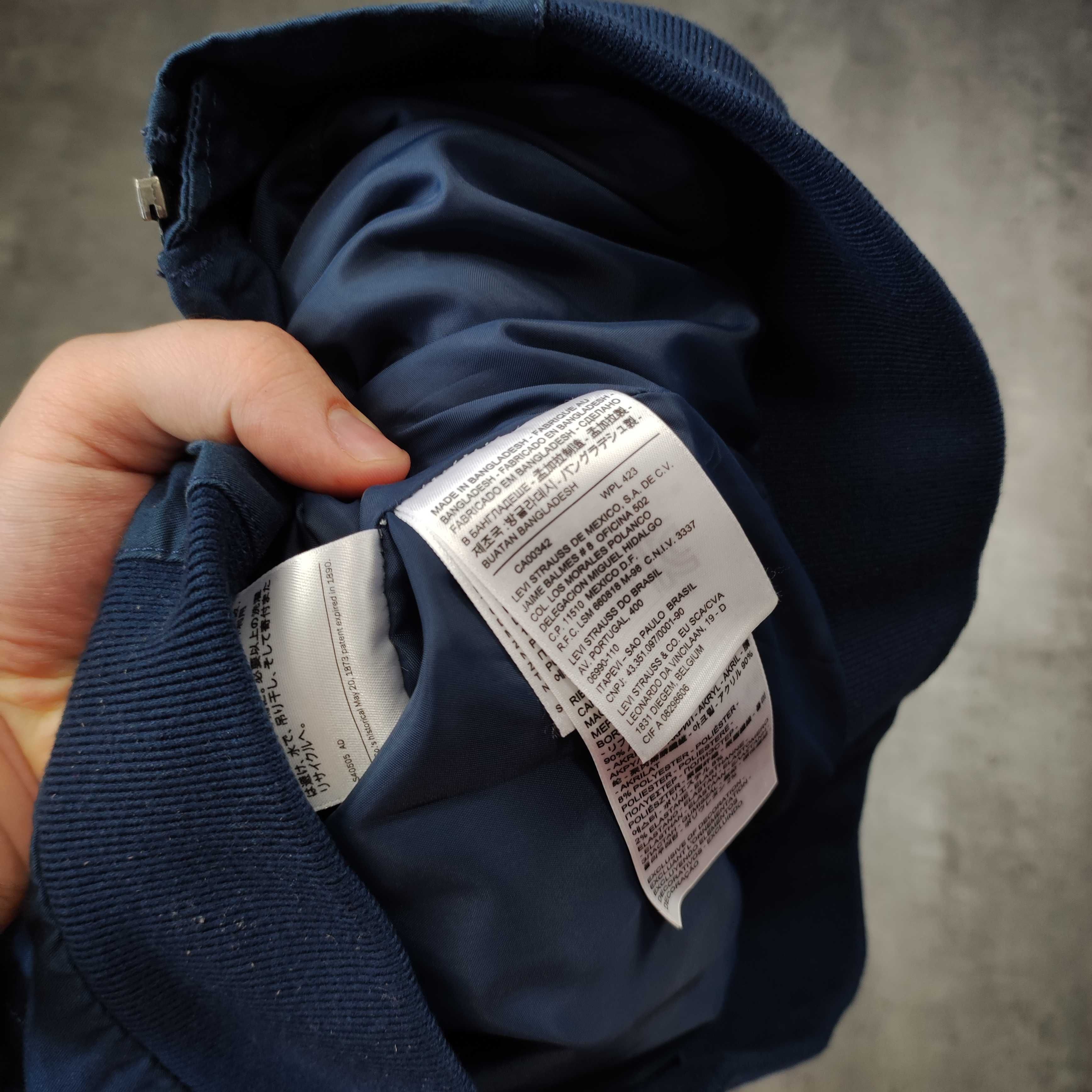 MĘSKA Kurtka Lekka Bomberka Bomber Elegancka Rozpinana Levis Granatowa
