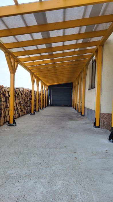 Wiata Zadaszenie krokiew poliweglan deska tarasowa  montaż