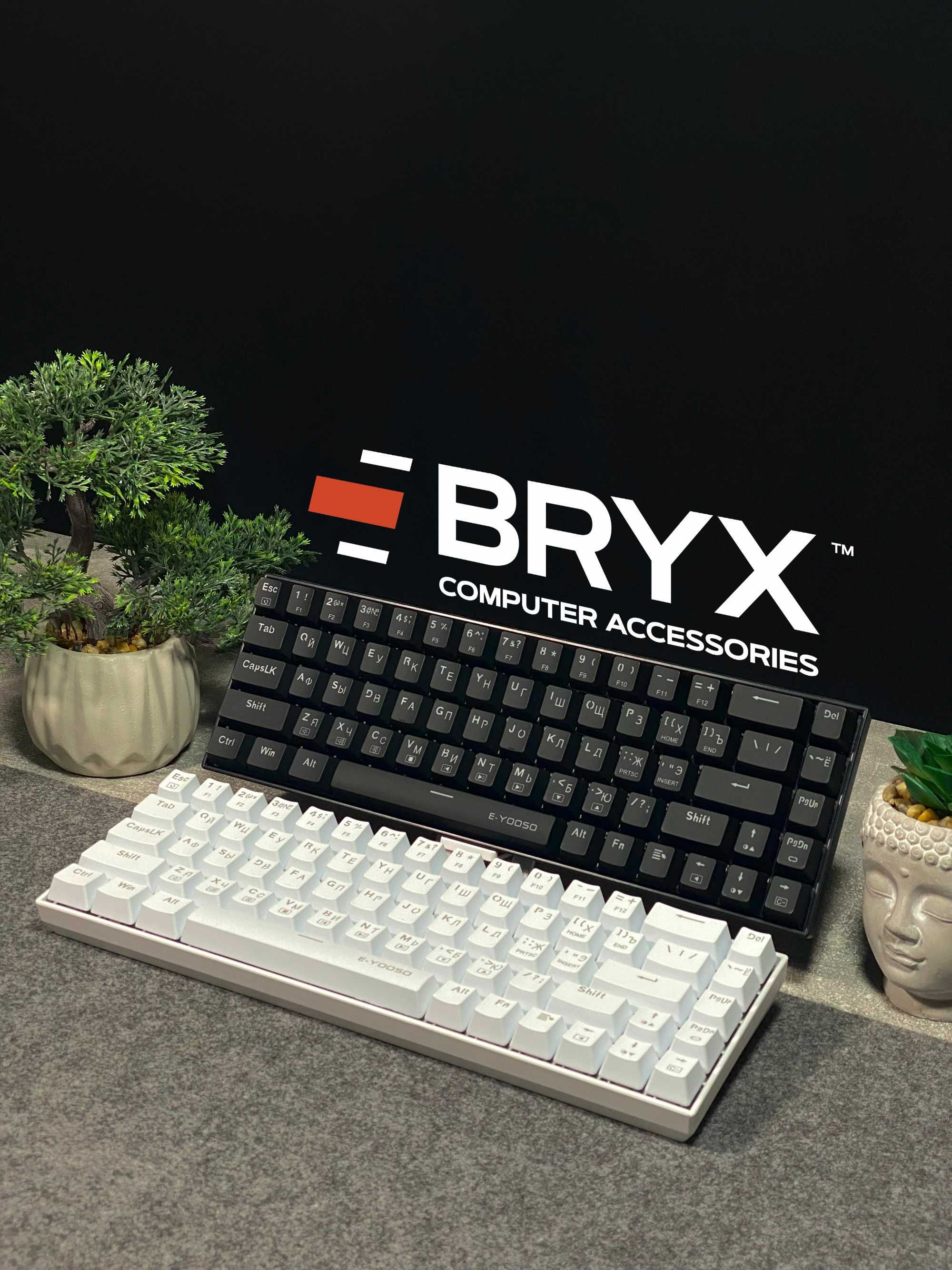 ‼️КИРИЛИЦЯ Клавіатура E-Yooso Z686 RGB ігрова механічна з підсвіткою